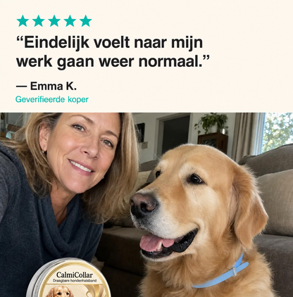 CalmiCollar Kalmerende Halsband met Dubbele Feromonen - Medicijnvrije Hulp bij Angst en Stress