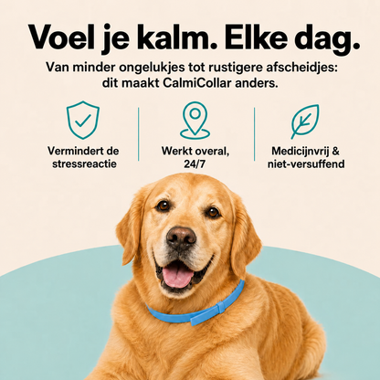CalmiCollar Kalmerende Halsband met Dubbele Feromonen - Medicijnvrije Hulp bij Angst en Stress